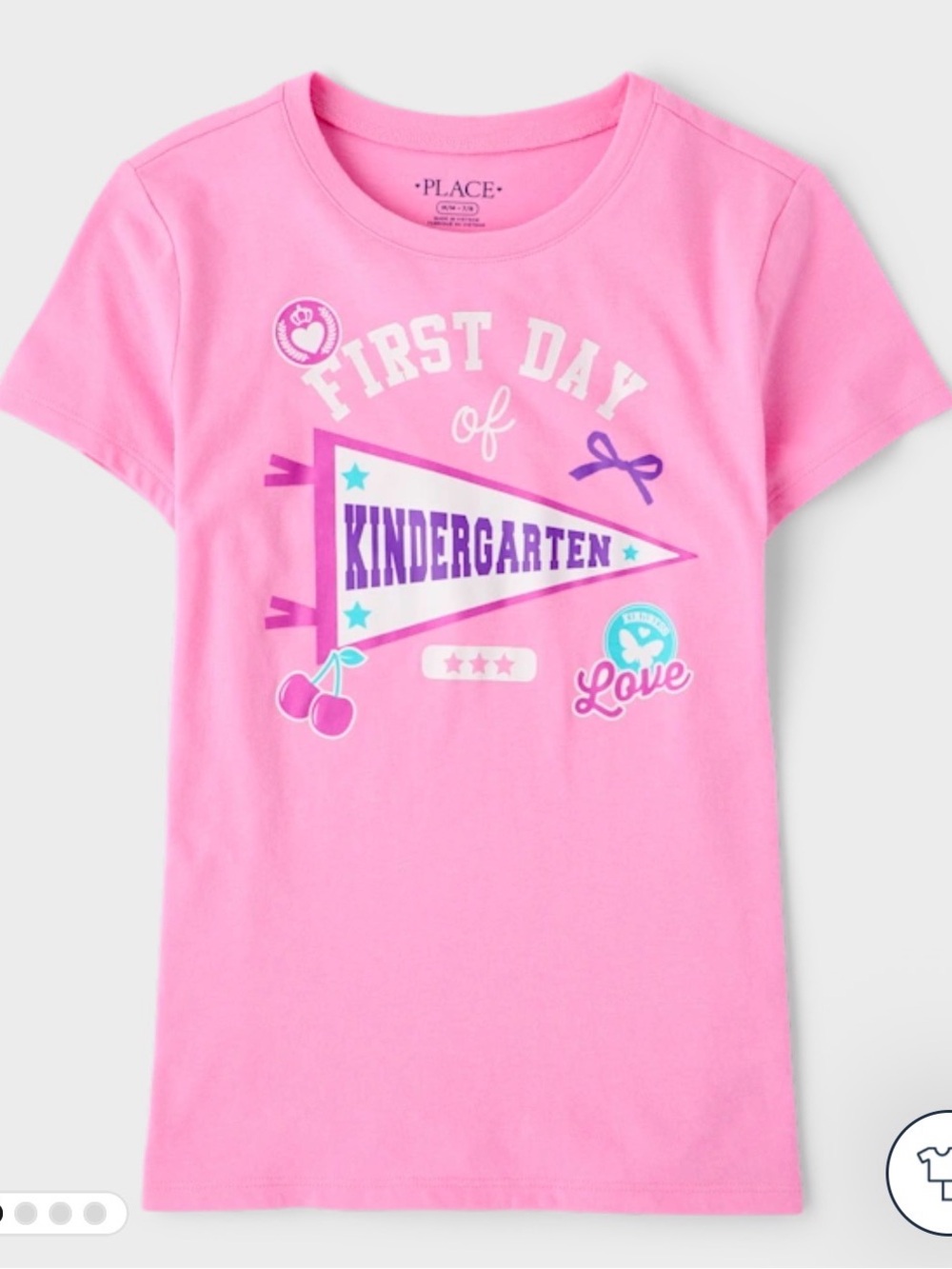 The Children's Place Pink 'First Day of Kindergarten' Graphic Tee